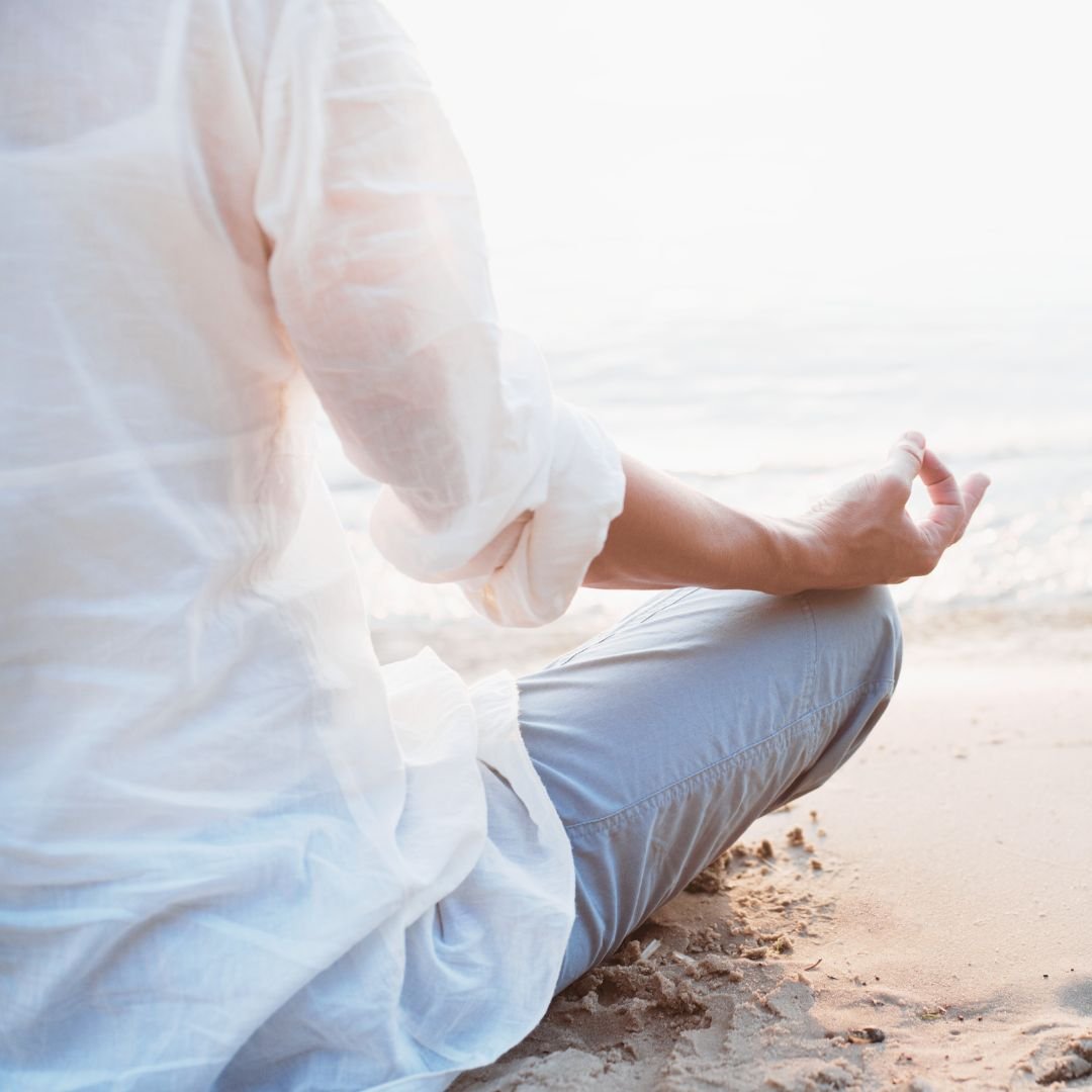 Stillness meditation hands in prayer
