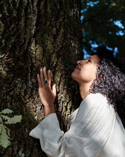 nature connection tree hugging