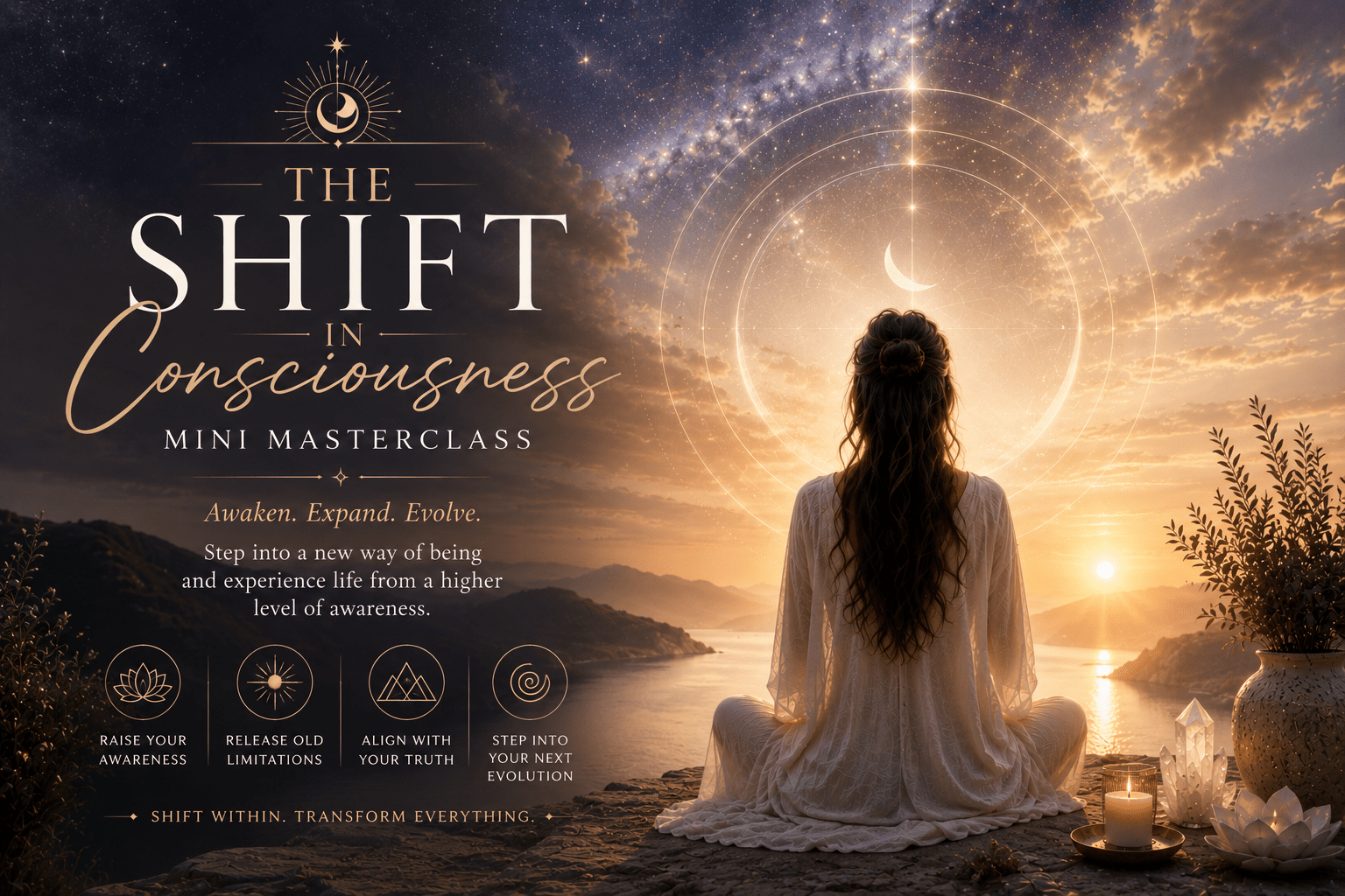 shift woman meditating