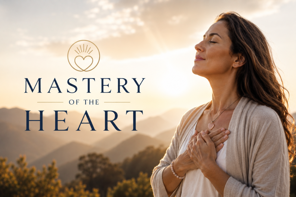 woman with hand on heart