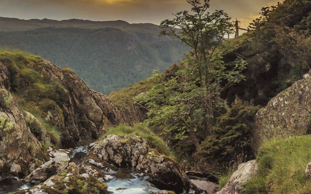 stream through mountains
