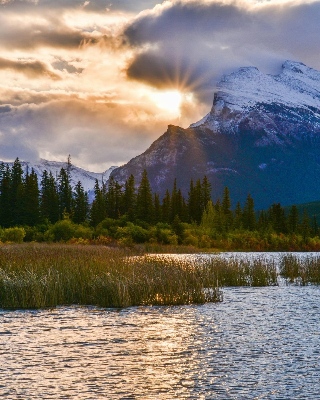 lake and mountains